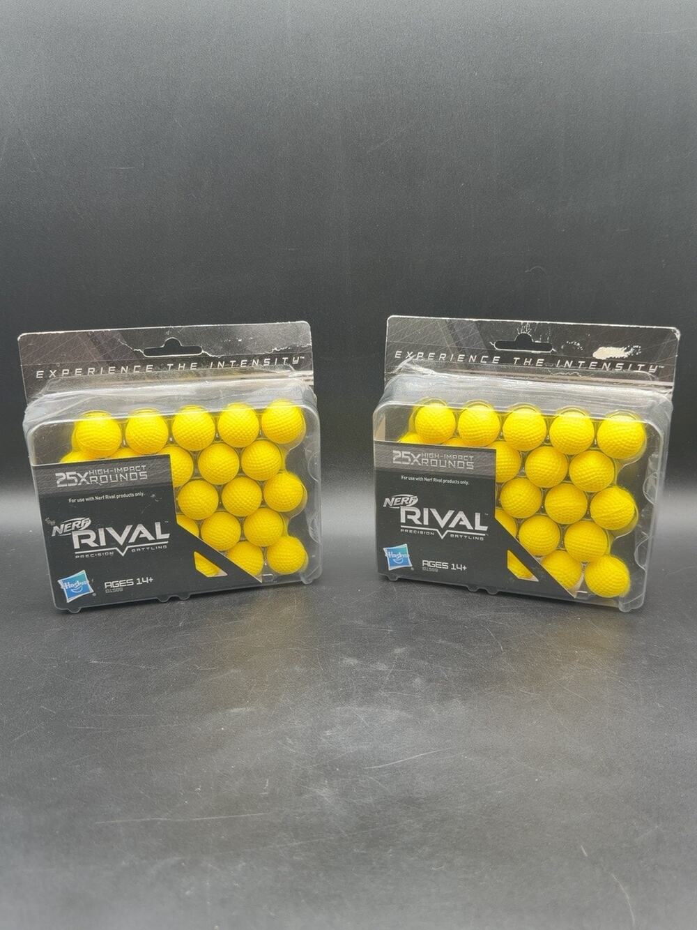 Nerf Rival 25X High Impact Rounds Yellow Ammo Refill Lot of 2 NEW 50 Total